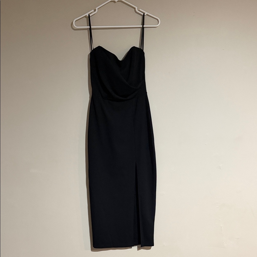 Strapless Elegant Black Women's Dress